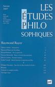 Les études philosophiques n°1 - janvier 2007. Raymond Ruyer