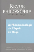 Revue internationale de philosophie n°2/2007 - juin 2007. La Phénoménologie de l'Esprit de Hegel