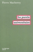La parole universitaire